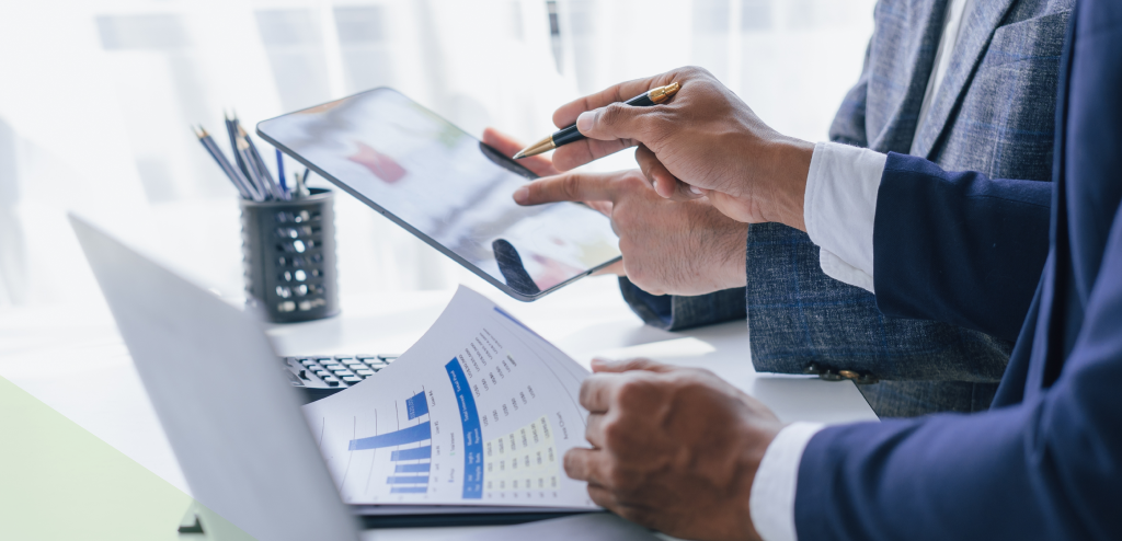 Tax Accountants reviewing financial data representing Tax, Accounting and Bookkeeping Services across Montana